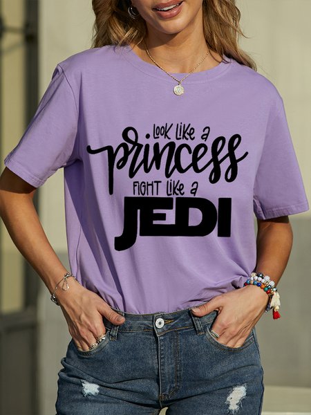 

Regular Fit Plain Short Sleeve T-Shirt, Purple, T-shirts