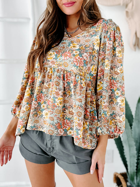 

Loosen Long Sleeve Tops, Orange, Shirts & Blouses