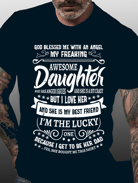 I'm The Lucky One To Be Her Dad Best Gift Shirts&Tops, Black, T-shirts
