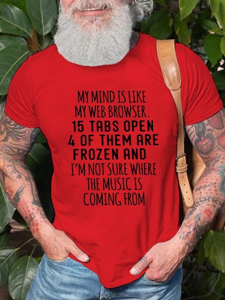 

My Mind Men's Short sleeve T-shirt, Red, T-shirts