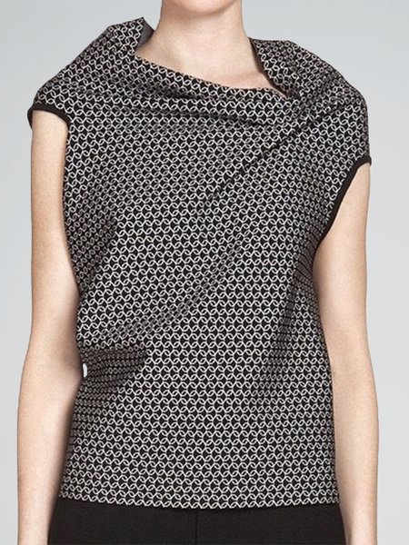 

Daily Regular Fit Cap Sleeve Top, Black, Tops