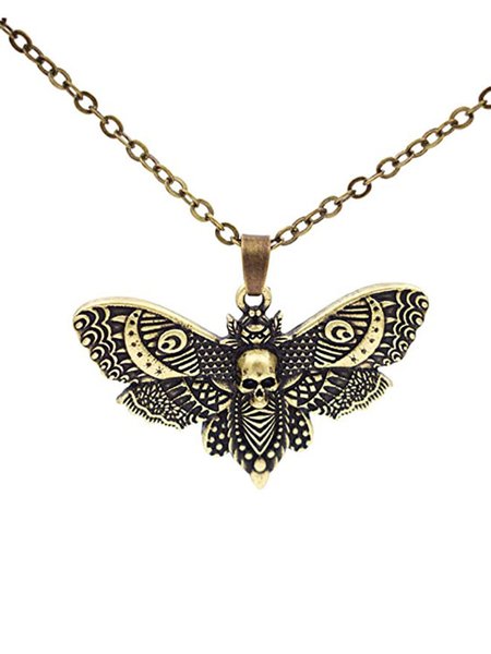 

JFN Retro Style Street Casual Skull Necklace, Gunmetal, Necklaces