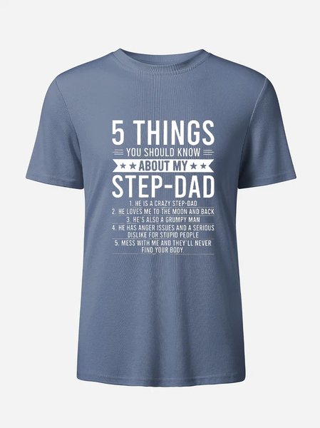 

5 Things You Should Know About Step-Dad Eco-friendly Fabric Men's T-shirt, Deep blue, T-shirts