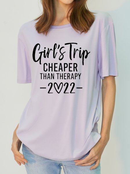 

Women's Bamboo Fiber Casual Short Sleeve T-Shirt, Purple, T-shirts