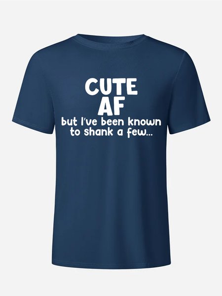 

Cute AF Men's Antimicrobial Bamboo Fabric Loosen T-Shirt, Royal blue, T-shirts