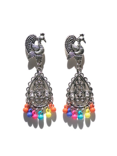 

Peacock Rice Beads Fringe Earrings Mexican Ethnic Jewelry Bohemian Beach Resort Jewelry, Color2, Earrings