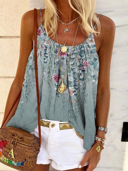 

Crew Neck Knit, As picture, Tank Top