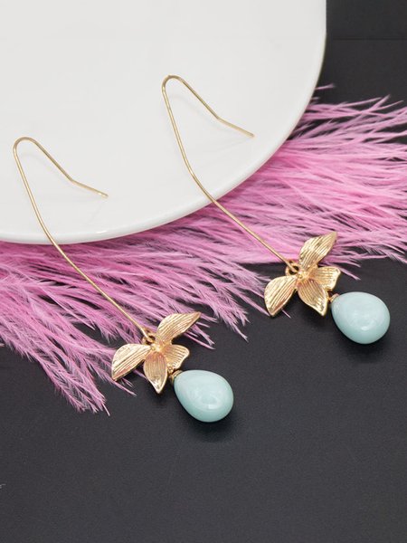 

JFN Orchid Sage Jade Earrings Bridal, Golden, Earrings