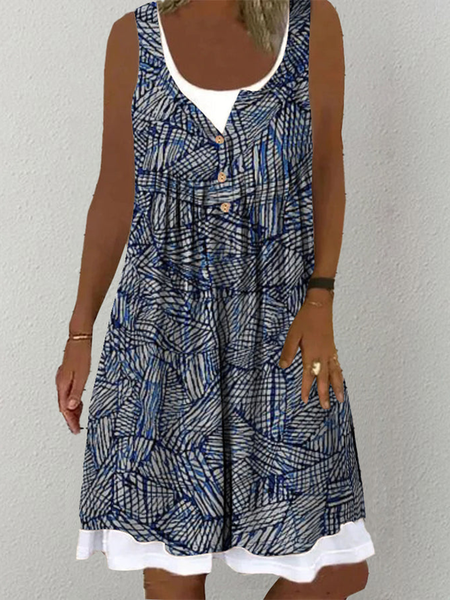 

Casual Regular Fit Sleeveless Knitting Dresses, Navy blue, Dresses