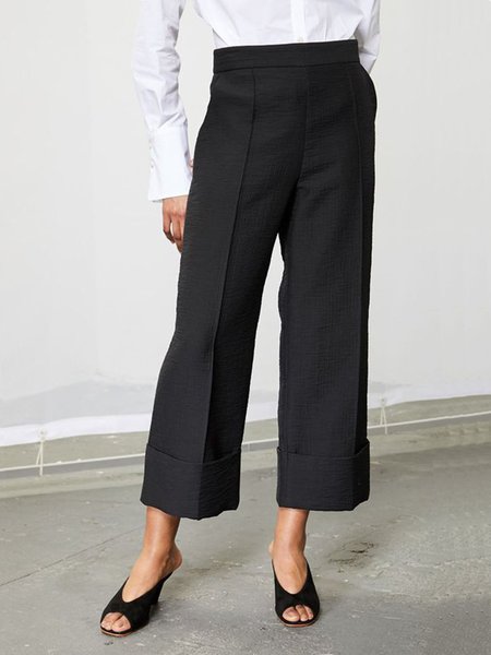 

Simple Pants, Black, Wide Leg Pants