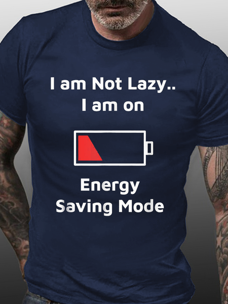 

I'm Not Lazy I'm On Energy Saving Mode Shirts&Tops, Purplish blue, T-shirts