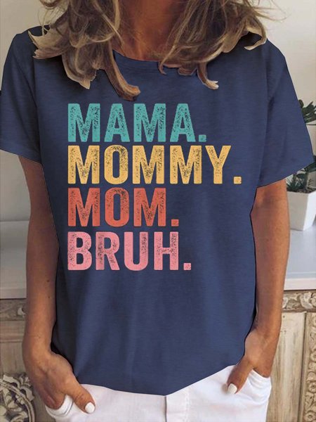 

Mama Mommy Mom Bruh Women's Short Sleeve T-Shirt, Deep blue, T-shirts