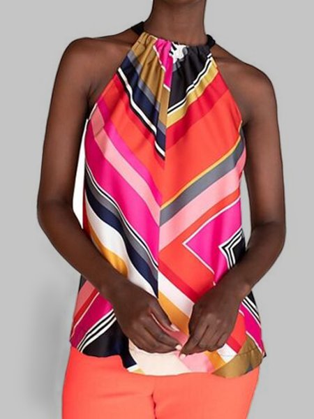 

Geometric Elegant Regular Fit Woven, Rose red, Tunics