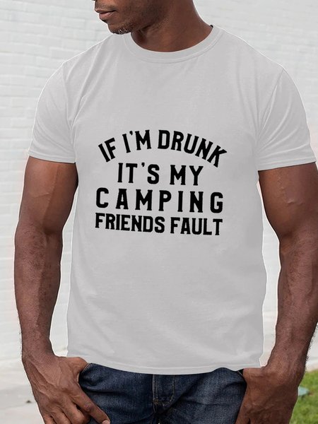 

Men's It's My Camping Friends Fault Funny T-Shirt, White, T-shirts