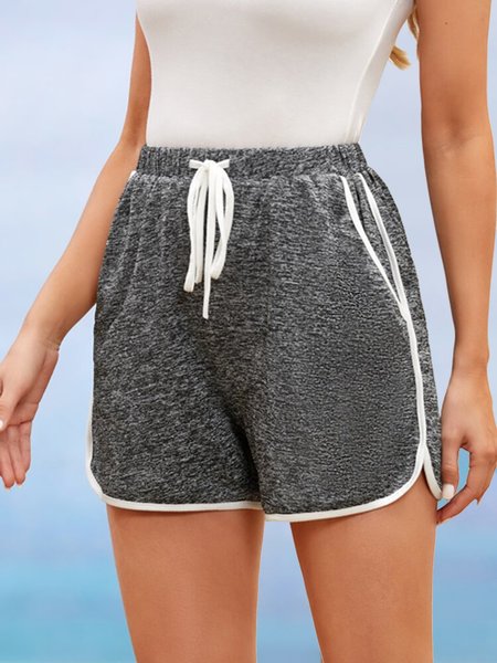 

Loosen Casual Shorts, Gray, Shorts