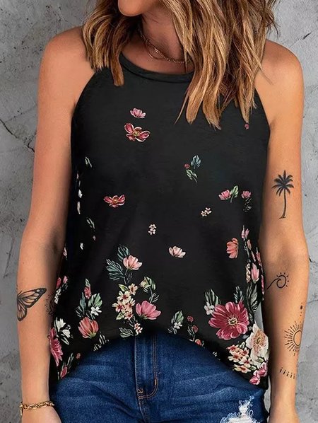 

Casual Knit Tank, Black, Tanks & Camis