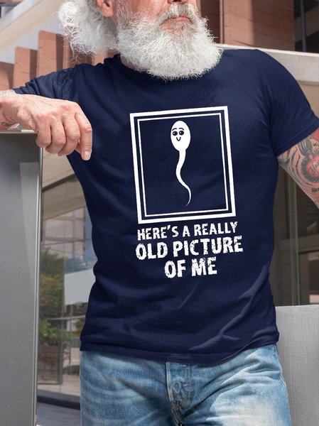 

Funny Old Man Birthday Gift Crew Neck T-shirt, Purplish blue, T-shirts