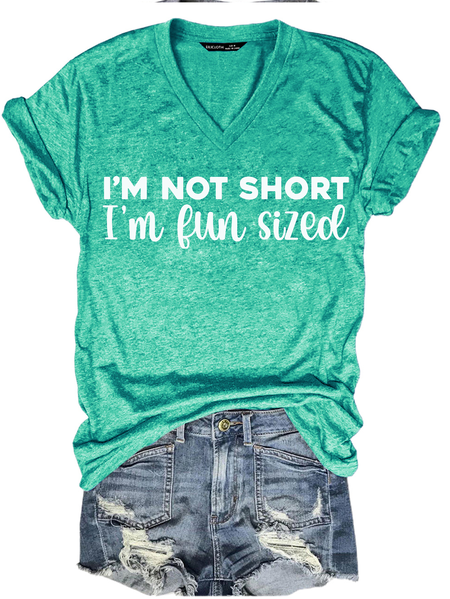 

I'm Not Short I'm Fun Sized Shirts&Tops, Cyan, T-shirts
