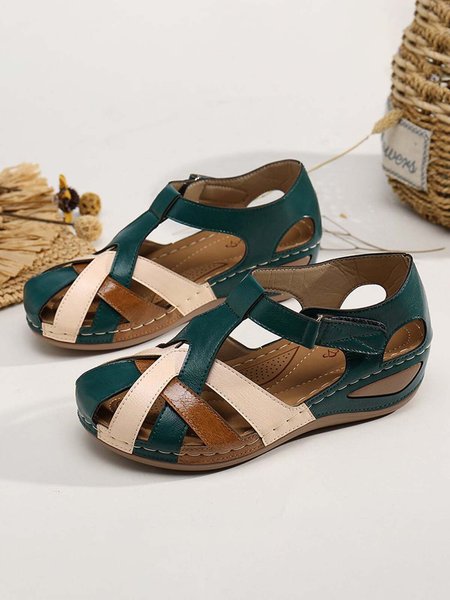 

JFN Women Casual Summer Daily Comfy Wedge Sandals, Green, Sandals