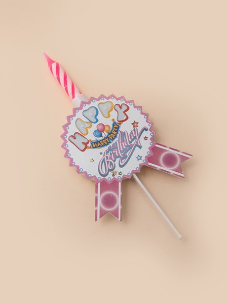 

JFN Badge Shape Singing and Glowing Birthday Candles, Pink, Home & Garden & Decorations
