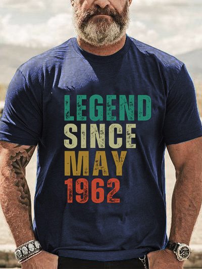 

Legend Since May 1962 Awesome Vintage Birthday Gift T-shirt, Purplish blue, T-shirts