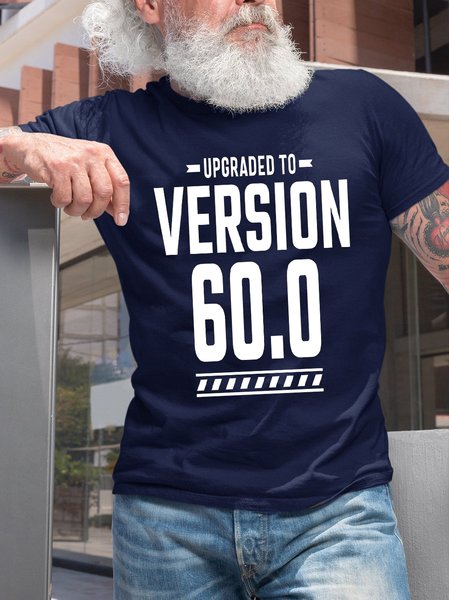 

Men's Casual 60th Birthday Funny Gift Crew Neck T-shirt, Purplish blue, T-shirts