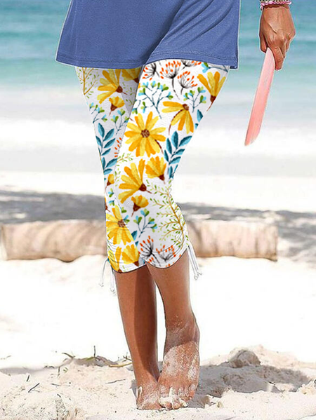 

Vacation Skinny Leggings, Yellow, Leggings