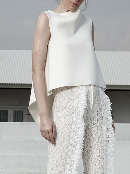 

Daily Simple Regular fit Sleeveless Top, White, Tops