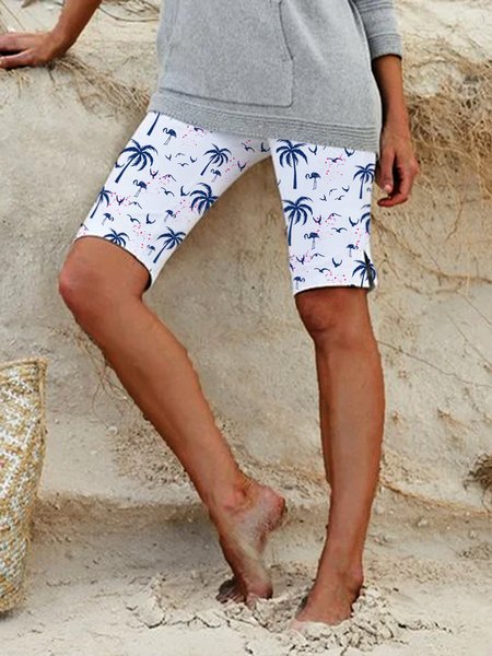 

Leaves Regular Fit Shorts Short, White, Shorts
