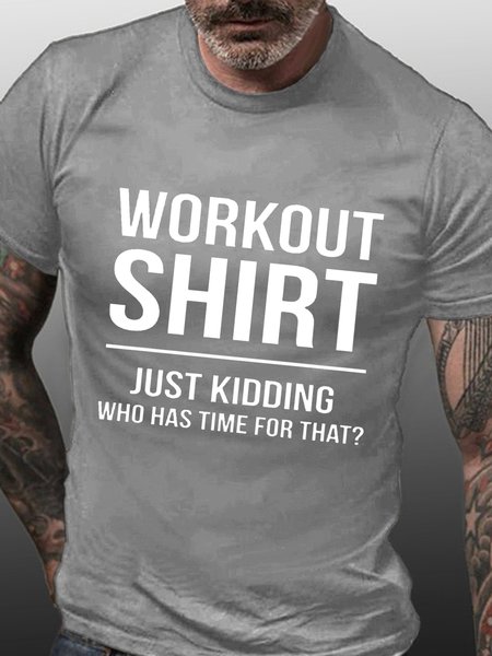 

Funny Workout Shirt Anti Exercise Fitness Cardio Lazy Gift T-Shirt, Light gray, T-shirts