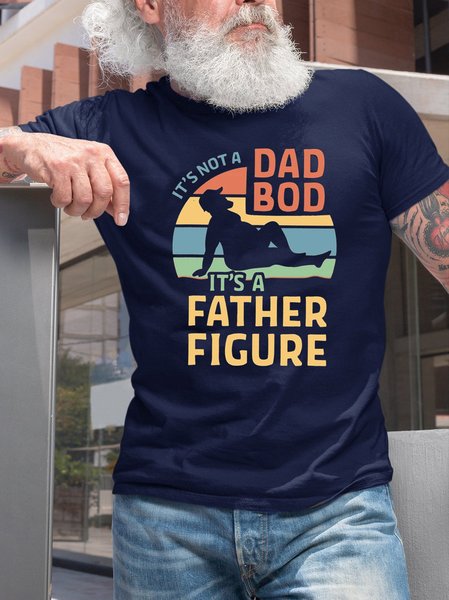 

Men's It's A Father Figure Funny Dad Casual T-Shirt, Purplish blue, T-shirts