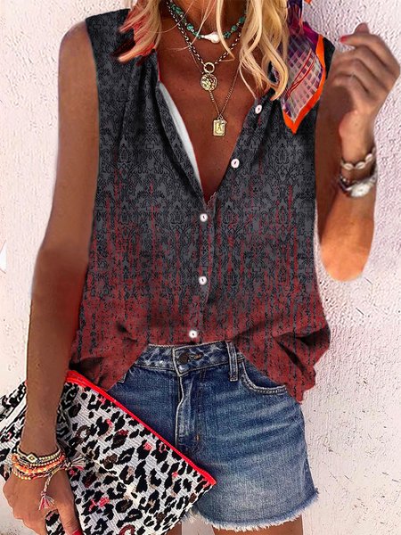 Buy Casual Tribal Loosen Short Sleeve Blouse, Blouses & Shirts, Zolucky, As Picture