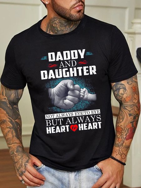 

Crew Neck Cotton Short Sleeve Short Sleeve T-Shirt, Black, T-Shirts