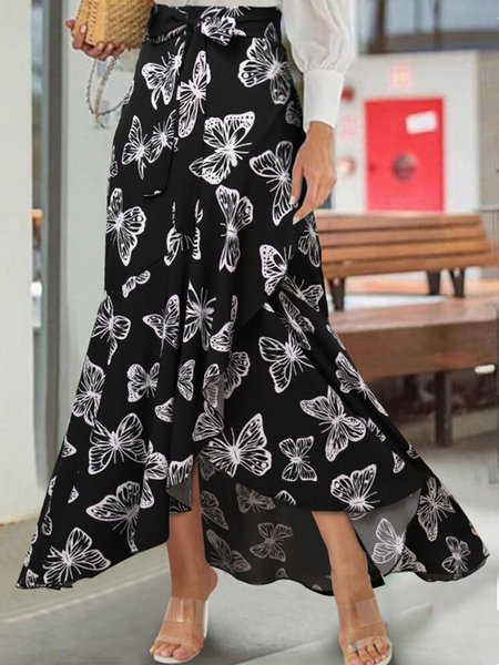 

Vacation Long Skirt, Black, Maxi Skirts