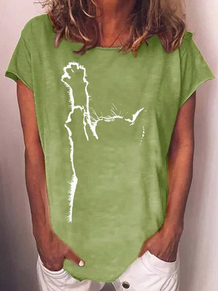 

Womens Cute Short Sleeve T-Shirt, Green, T-shirts