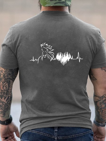 

Cotton Vintage Short Sleeve T-Shirt, Deep gray, T-shirts
