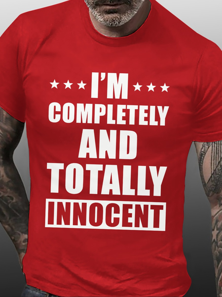 I'm Completely And Totally Innocent Funny T-shirt, Red, T-shirts
