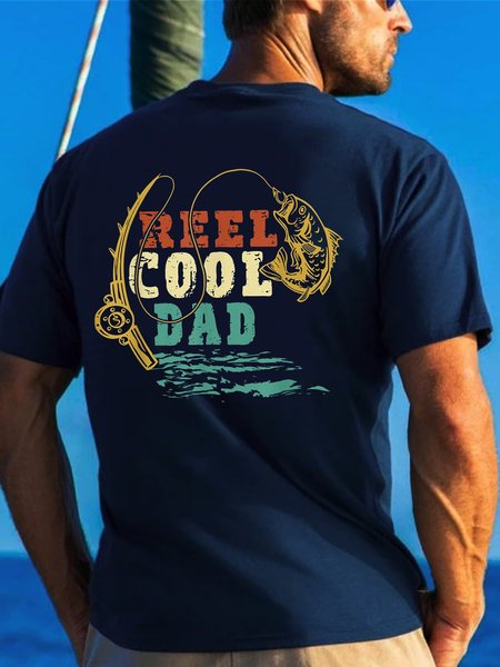 

Men's Reel Cool Dad Casual Short Sleeve T-Shirt, Purplish blue, T-shirts