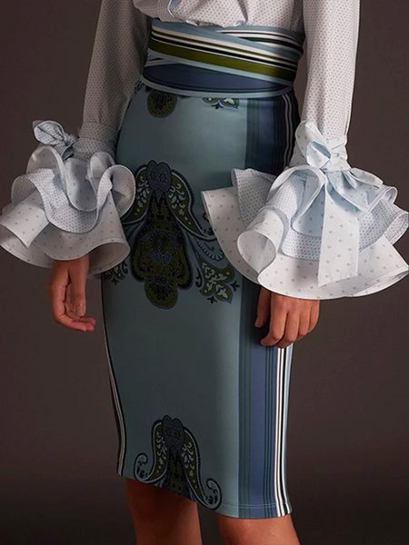 

Daily Midi Regular Fit Short Skirt, Blue, Midi Skirts