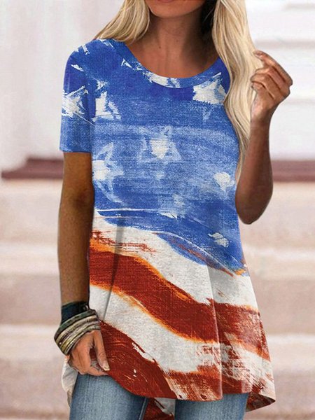 

Star Basics Regular Fit Short Sleeve T-Shirt, Red-blue, T-Shirts