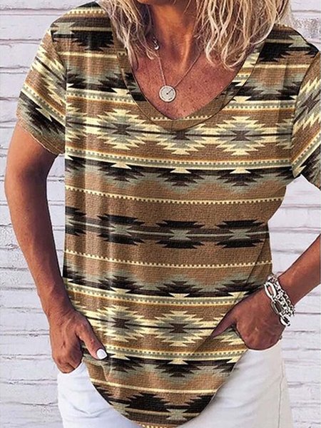

Loosen Vacation Short Sleeve T-Shirt, Light brown, T-Shirts