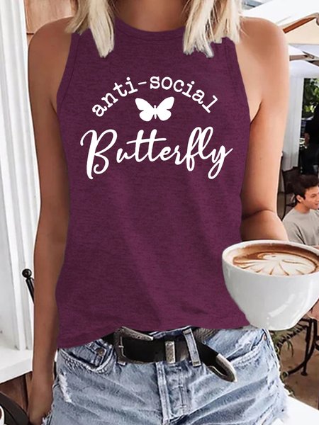 

Womens Funny Letter Knit, Wine red, Tank Tops