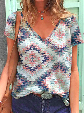 

Tribal Short Sleeve T-Shirt, Light pink, T-Shirts