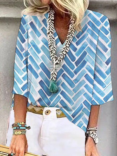 

Ink stripe color block loose Pullover Top plus size, Multicolor, Shirts & Blouses