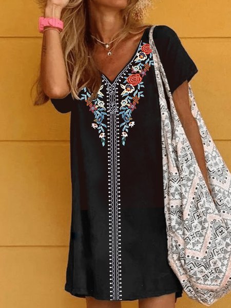 

Discount! Ethnic Style Casual Ladies Knit Dress, Multicolor, Dresses
