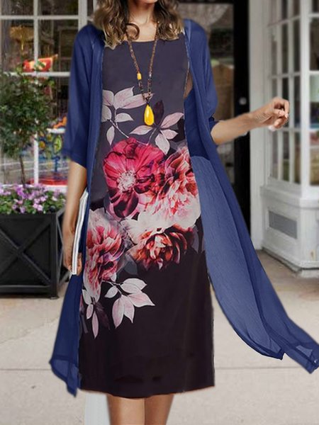 

Vacation Two Piece Sets Floral Beach, Blue, Dresses
