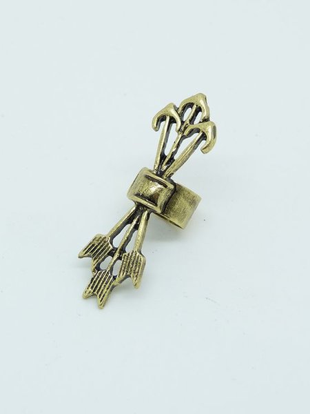 Retro Punk Arrows Without Pierced Ear Cuff Earrings, Golden, Earrings