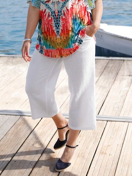 

Cotton Casual Pants, White, Pants