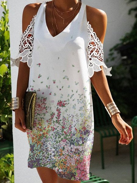 

Discount! Floral Print Casual Ladies Dress, Multicolor, Dresses
