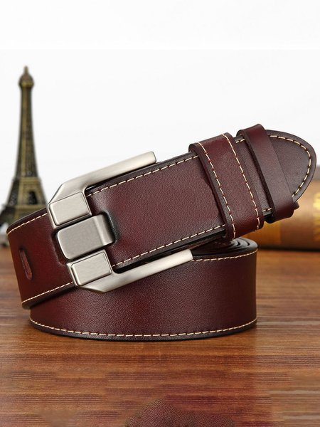 

JFN Men's Vintage Casual Real Leather Belt, Coffee, Men's Accessories